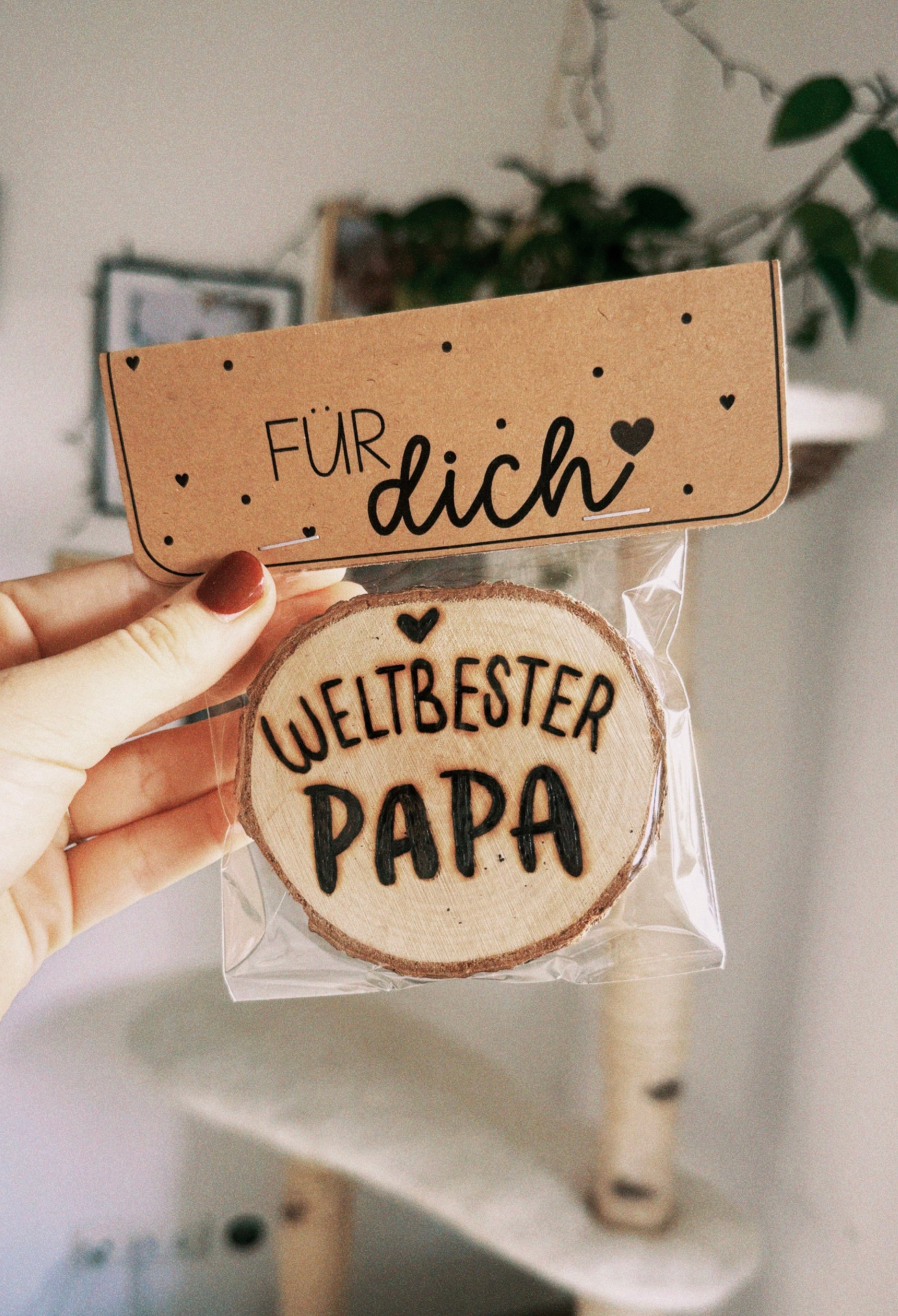 Holzscheibe / Untersetzer „Bester Papa“