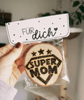 Holzscheibe / Untersetzer „Super mom“