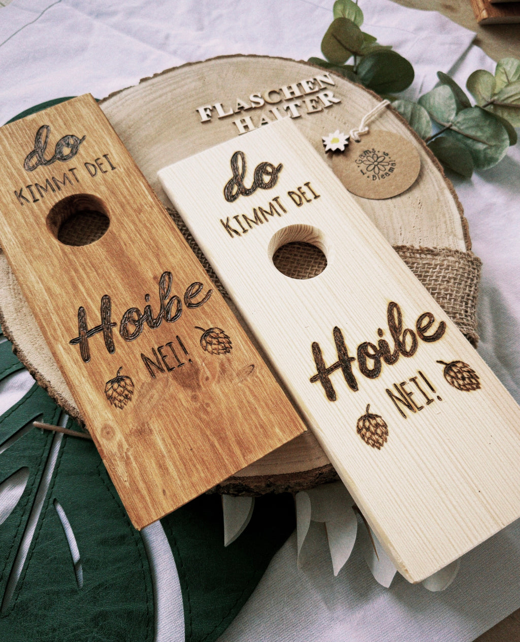 Flaschenhalter „Hoibe“