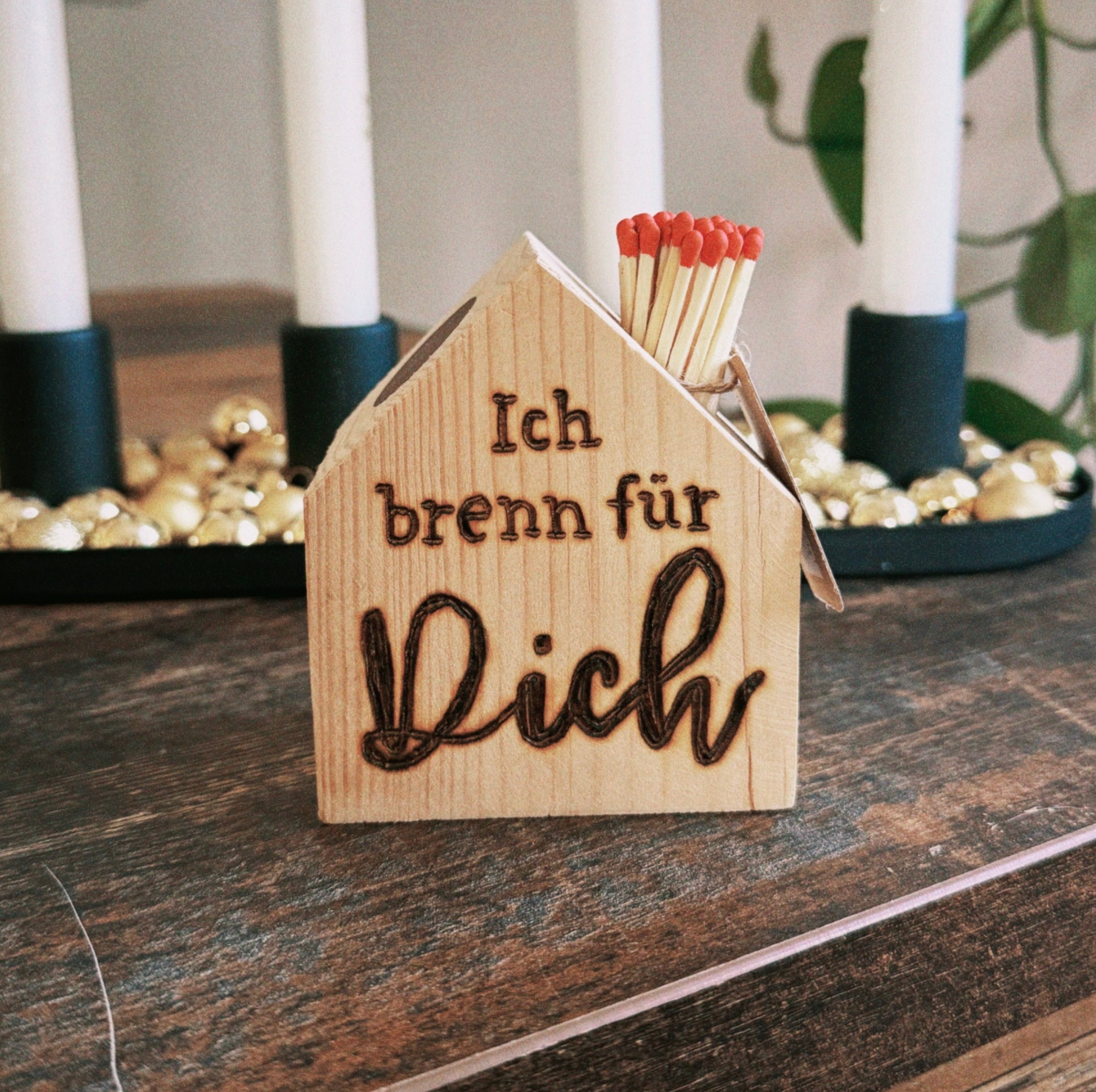 Streichholz-Häuschen