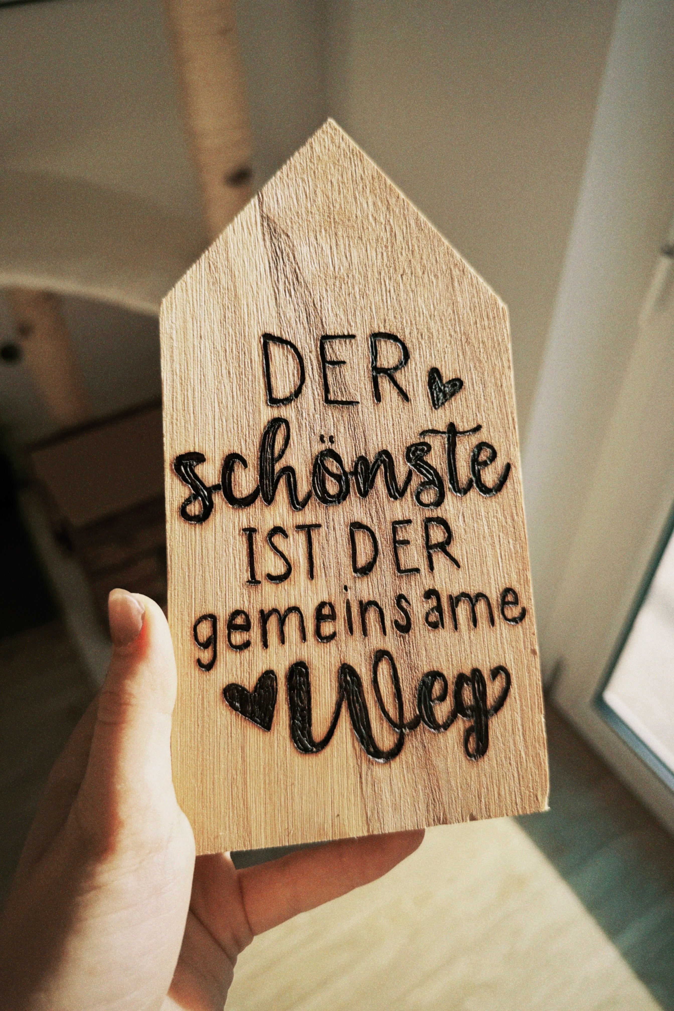 3er Set Holzhäuschen "gemeinsame Weg"