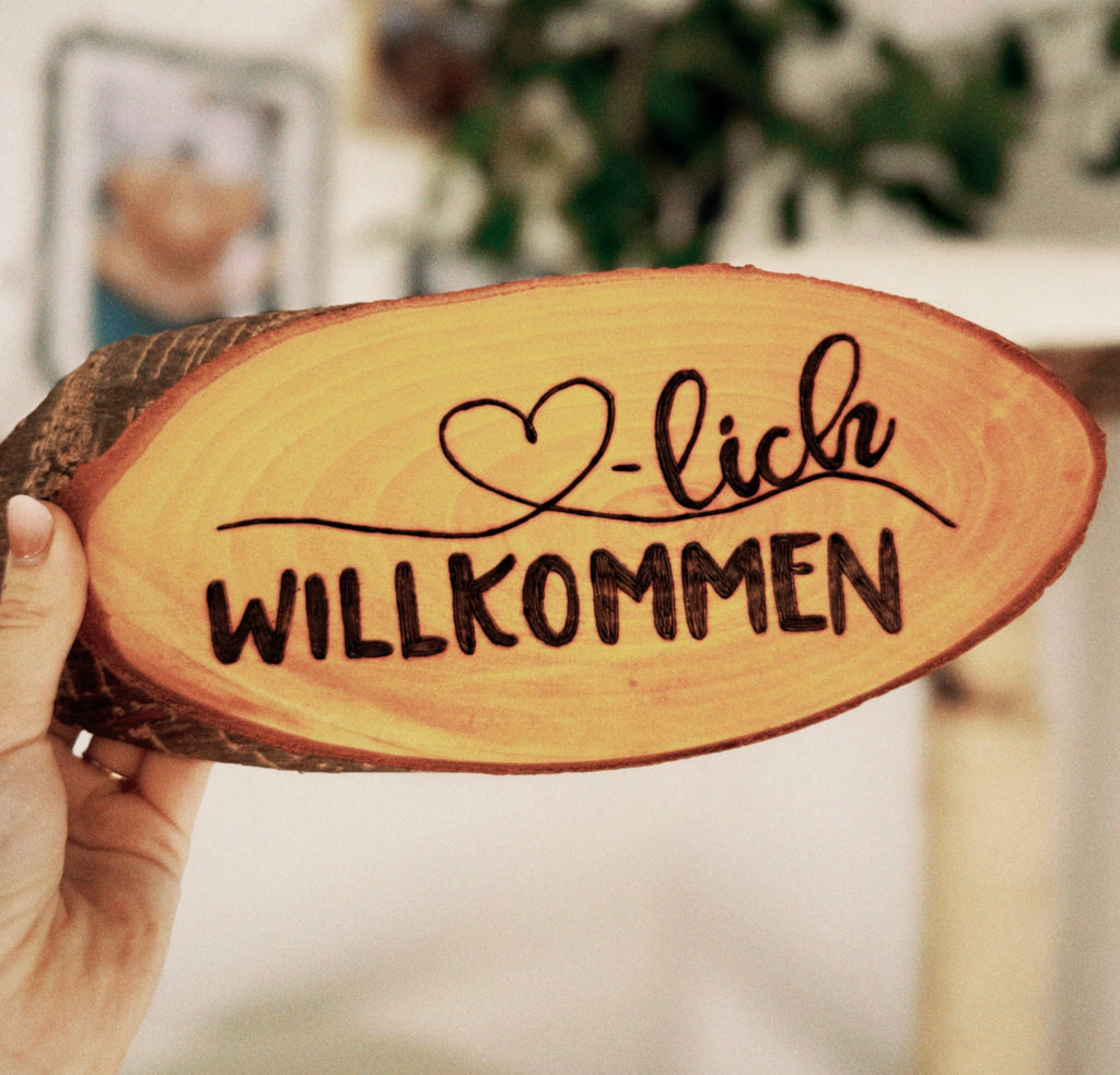 Baumscheibe "Willkommen "