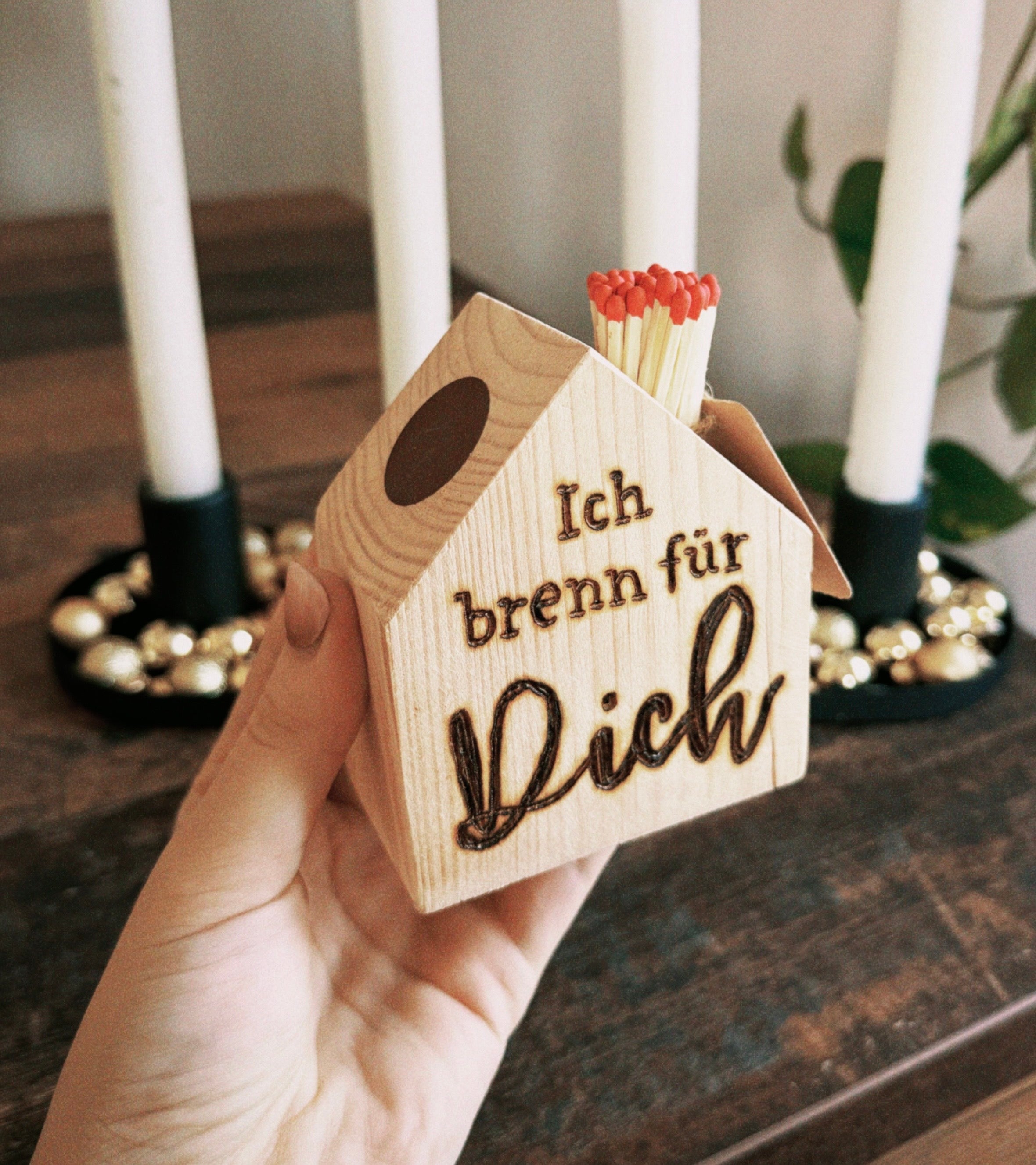 Streichholz-Häuschen