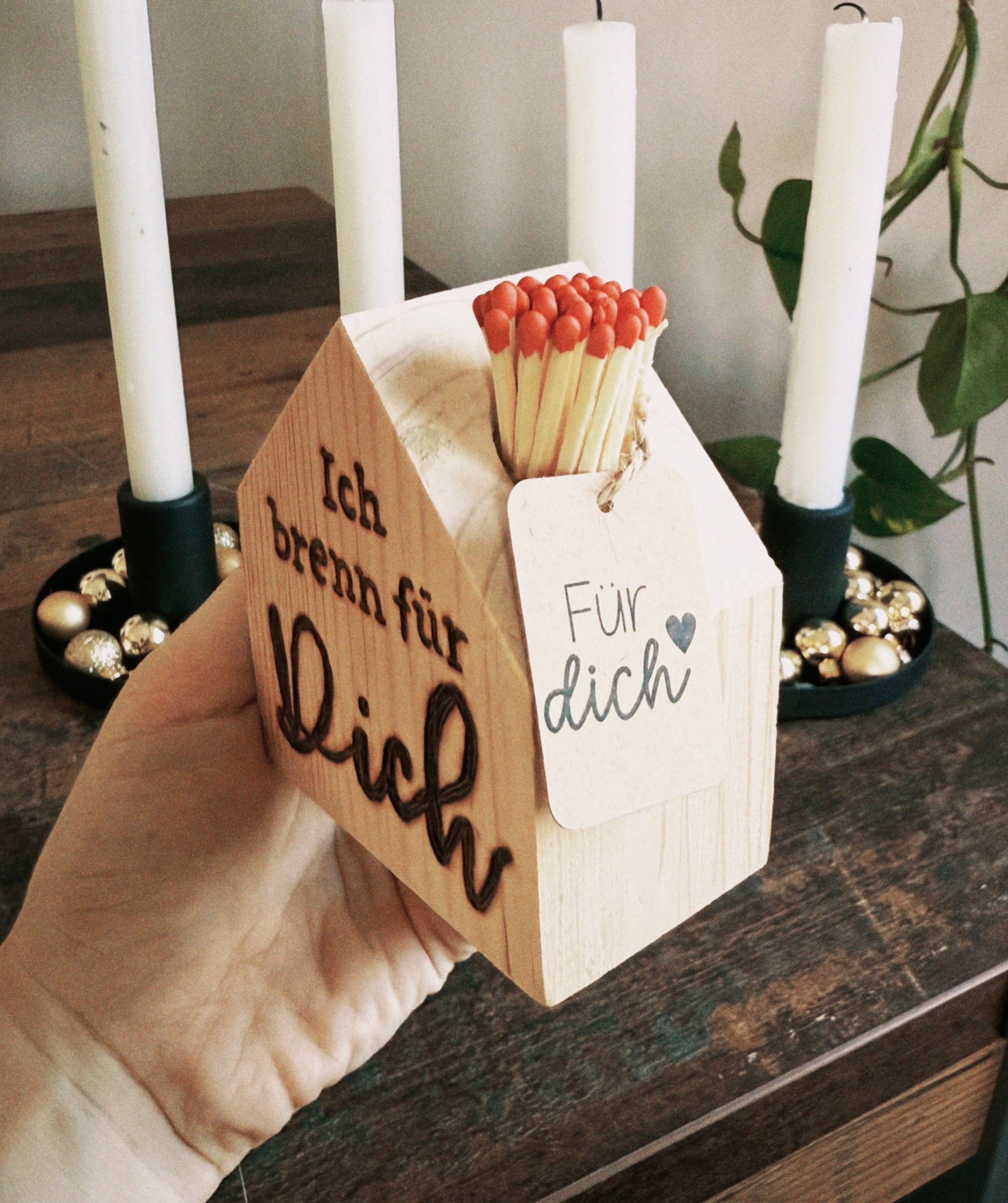 Streichholz-Häuschen