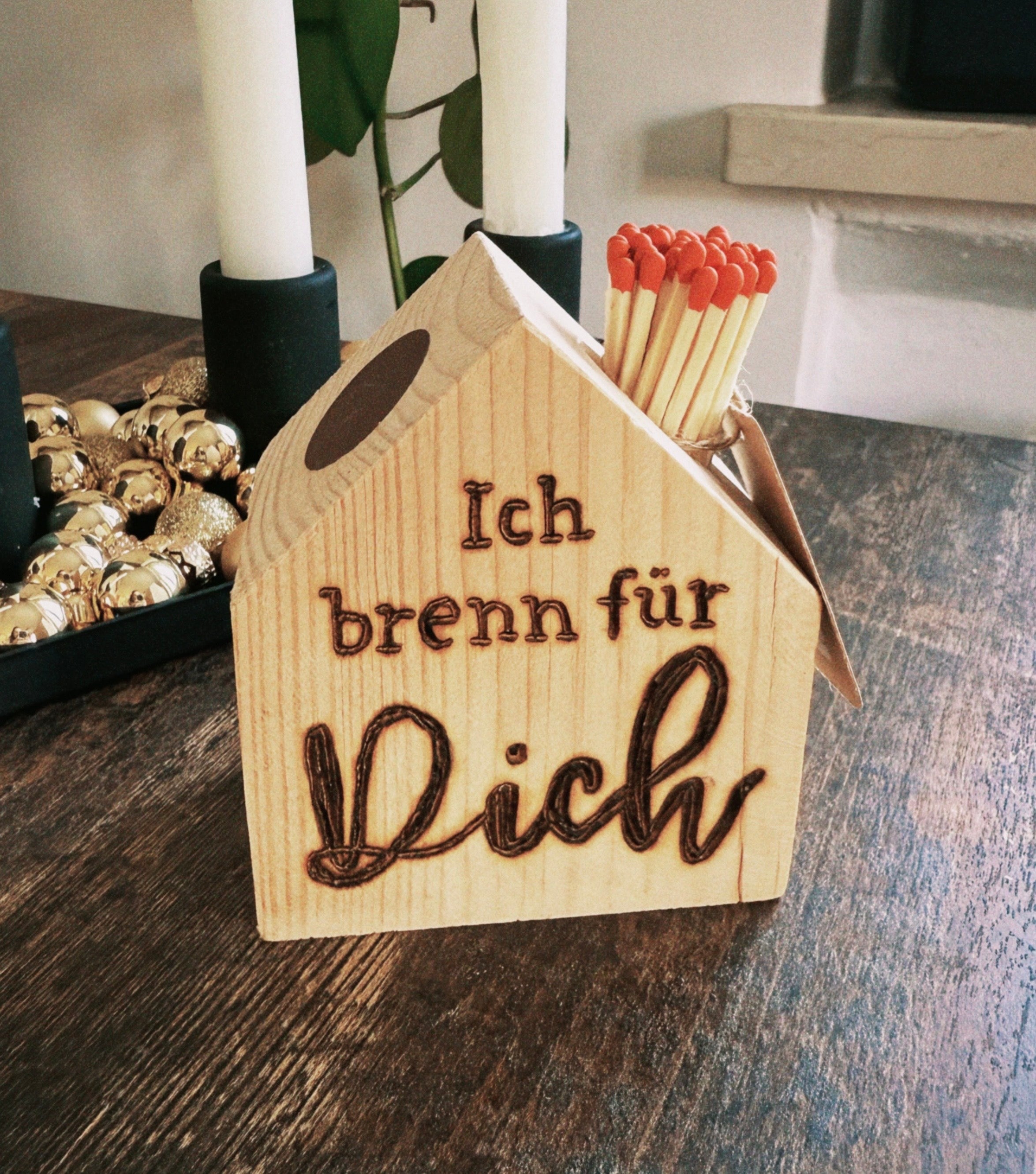 Streichholz-Häuschen